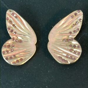 Betsey Johnson butterfly wing earrings